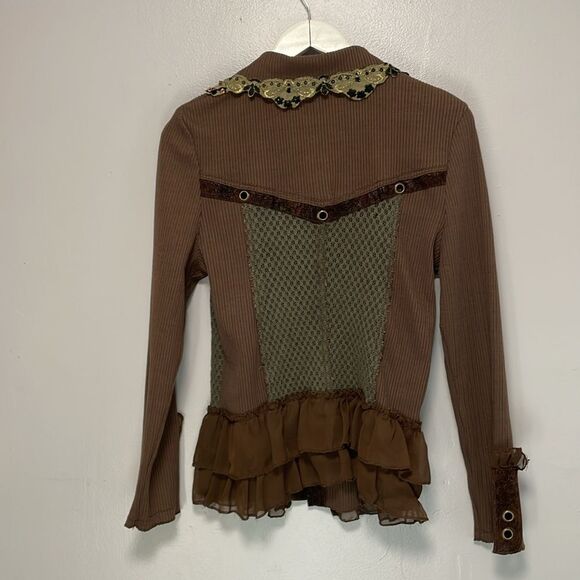 Pretty angel zipper ruffle hem with beaded necklace large - Picture 6 of 8